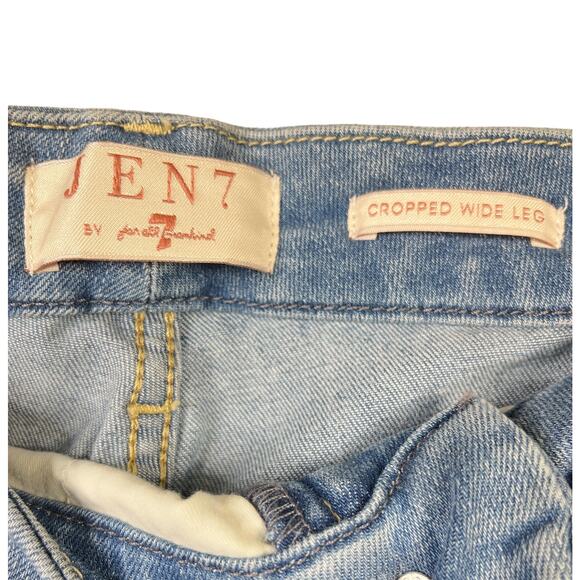 Jen 7 for 7 For All Mankind Cropped Wide Leg Sculpting Jeans 24 - Picture 2 of 9